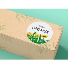 Bisaccia Organik Etiketi Renkli Papatya Desenli 4 cm (40 Adet)