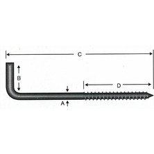 Aydogan's Vidalı Korniş Çivi No:4 - 3,5X40 - 10 Adet
