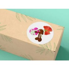 Casalinghi Cute Sticker Sevimli Etiket Yuvarlak Mat Çıkartma 4 cm (40 Adet)