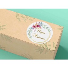 Bisaccia Nişan Hatırası Sticker Engagement Betrothal Düğün Nişan Kına Etiketleri Serisi Mat 4 cm (40 Adet)