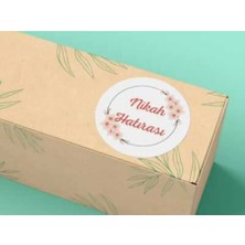 Bisaccia Nikah Hatırası Etiketi Mat Yuvarlak Sticker Wedding Ceremony Nikah Serisi 4 cm (90 Adet)
