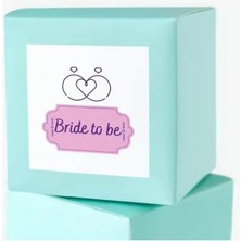 Bisaccia Bride To Be Kare Etiket Mat Sticker Düğün Serisi 4.5 cm (40 Adet)
