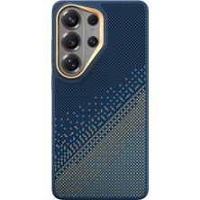 Galaxy S26 Ultra Uyumlu Kılıf M-Safe Şarj Özellikli Raptic Aramid Skin Dual Serisi Kapak Lacivert