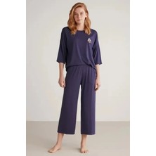 Tudik Collection Nautıca W602 Kadın Yarım Kollu Pijama Takımı