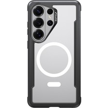 Galaxy S26 Ultra Kılıf M-Safe Uyumlu Airbagli Raptic Shield Serisi Şeffaf Arka Yüzey Kapak Siyah