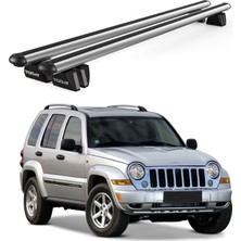 Today Auto Pençe Jeep Cherokee Kj (2001-2008) Uyumlu Gri Ara Atkı Port Bagaj Tavan Barı