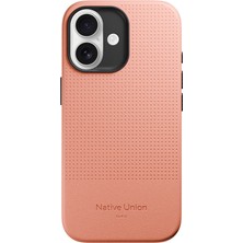 iPhone 17 Uyumlu Kılıf M-Safe Şarj Özellik Deri Dokulu Native Union 2025 Active Serisi Kapak Turuncu