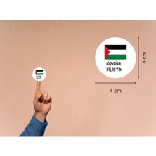 Casalinghi 90 Adet (4 Cm) Özgür Filistin Etiketi Yuvarlak Mat Sticker Gazze Soykırım