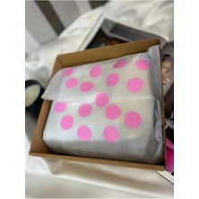 Bisaccia Puantiye Pembe Renk Boş Etiket Yazı Yazılabilir Writable Labels Blank Işaret Küçük Sticker 2.5 cm