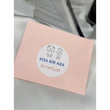 Bisaccia Kısa Bir Ara Stickerı Mat Etiket 4 cm (40 Adet)