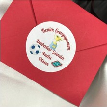 Bisaccia Babalar Günün Kutlu Olsun Etiketi Benim Şampiyonum Kupa Sticker Father 4 cm (40 Adet)
