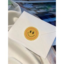 Casalinghi Gülücük Etiketi Yuvarlak Mat Çıkartma Round Smile Sticker 4 cm (40 Adet)