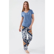 Tudik Collection Pierre Cardin 8507-S Kadın Kısa Kol Pijama Takımı