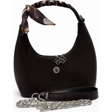 Yonca Detaylı Fularlı Zincir Askılı Çanta