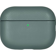 Airpods Pro 3 Kılıf Qi M-Safe Uyumlu Native Union Classic Serisi Suni Deri Kapak Yeşil