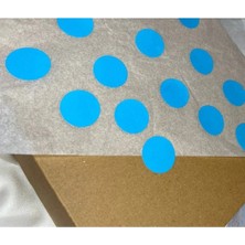 Bisaccia 2.5 cm 100 Adet Mavi Renk Yuvarlak Boş Etiket Yazı Yazılabilir Blank Işaret Küçük Sticker