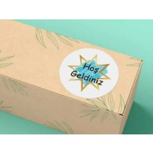 Bisaccia Hoş Geldiniz Etiketi Mat Yuvarlak Sticker Welcome 4 cm (40 Adet)