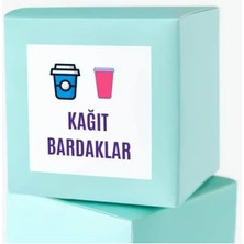 Casalinghi Kağıt Bardak Temalı Özel Seri Etiket Kare Mat Sticker Thank You Serisi 4.5 cm (40 Adet)