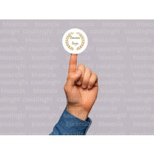 Casalinghi Zemzem Suyu Etiketi Hediye Sticker Kabe Mekke Medine Yuvarlak Mat Çıkartma 4 cm (45 Adet)
