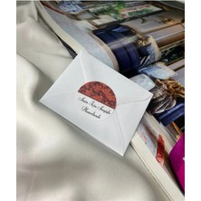 Bisaccia Kırmızı Sizin Için Sevgiyle Hazırlandı Etiketi Yuvarlak Mat Stıcker 4 cm (100 Adet)