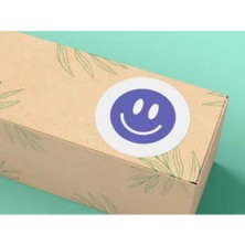 Casalinghi Mor Gülücük Surat Yuvarlak Mat Çıkartma Round Smile Sticker 4 cm (40 Adet)