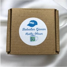 Bisaccia Babalar Günü Etiketi Mavi Şapka Kupa Father's Day 4 cm (40 Adet)