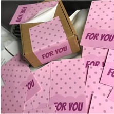 Bisaccia For You Kuşe Parlak Selefonlu Dikey Etiket Dikdörtgen Senin Için 8,1x5 cm - (20 Adet)