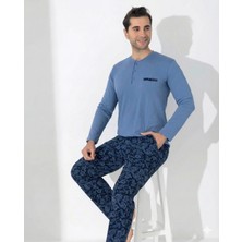 Tudik Collection Boyraz 0403 Erkek Uzun Kol Pijama Takımı