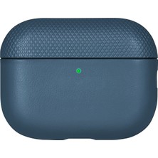 Airpods Pro 3 Kılıf Qi M-Safe Uyumlu Native Union Classic Serisi Suni Deri Kapak Lacivert