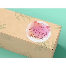 Bisaccia Sizin Için Sevgiyle Hazırlandı Sticker Mat Etiket 4 cm (40 Adet)