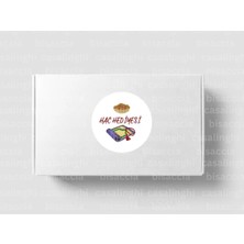 Casalinghi Hac Hediyesi Etiketi Allah Kabul Etsin Yuvarlak Mat Sticker Zamzam Hajj Umre Süsleme 4 cm (90 Adet)