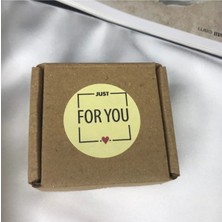 Bisaccia Just For You Sticker Mat Etiket Sadece Senin Için Mini Kalp Sarı 4 cm - 40 Adet