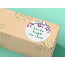 Bisaccia Sizin Için Sevgiyle Hazırlandı Sticker Lavanta Model Mat Etiket 4 cm (100 Adet)