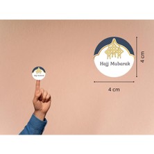 Casalinghi Hajj Mubarak Etiketi Hediye Sticker Gift Umre Hajj Yuvarlak Mat Çıkartma 4 cm (40 Adet)