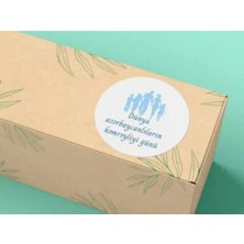 Casalinghi Dünya Azerbaycanlılar Dayanışma Günü Etiketi Yuvarlak Mat Sticker 4 cm (40 Adet)
