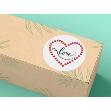 Casalinghi Aşk Etiketi Yuvarlak Mat Çıkartma My Love Valentine's Day Series Round Sticker 4 cm (40 Adet)