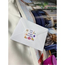 Bisaccia Sizin Için Sevgiyle Hazırlandı Mum Etiketleri Yuvarlak Mat Stıcker 4 cm (100 Adet)