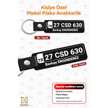 Kişiye Özel Pleksi Plaka Anahtarlık - Çift Taraflı