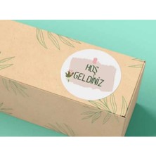 Bisaccia Hoş Geldiniz Etiketi Mat Yuvarlak Sticker Welcome To Our Opening 4 cm (40 Adet)