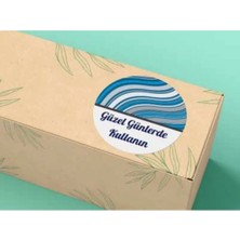 Bisaccia Güzel Günlerde Kullanın Etiketi Mavi Renkli Yuvarlak Mat Sticker 4 cm (40 Adet)