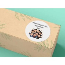 Bisaccia 19 Mayıs Gençlik ve Spor Bayramı Kutlu Olsun Etiketi Mat Sticker 19 May  4 cm (40 Adet)