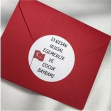 Bisaccia 23 Nisan Ulusal Egemenlik ve Çocuk Bayramı Etiketi National Sovereignty 4 cm (40 Adet)