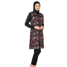 Tudik Collection Fantasy 3435 Bayan Desenli Tesettür Mayo