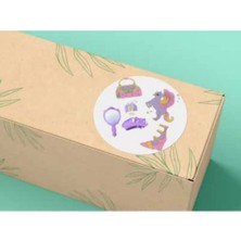 Casalinghi Sevimli Çıkartma Unicorn Pretty Sticker Yuvarlak Mat Sticker 4 cm (40 Adet)