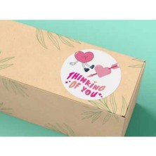 Casalinghi Thinking Of You Sticker Sevimli Etiket Yuvarlak Mat Çıkartma 4 cm (40 Adet)