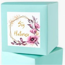 Bisaccia Söz Hatırası Etiketi Altıgen Kare Mat Sticker 4.5 cm (40 Adet)