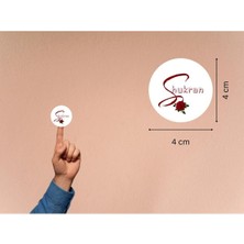 Casalinghi Shukran Etiketi Hediye Sticker Gift Arapça Teşekkür Yuvarlak Mat Çıkartma 4 cm (40 Adet)
