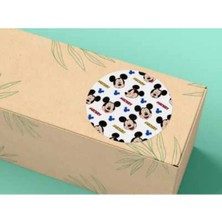 Casalinghi Minik Fareler Mouse Etiketi  Yuvarlak Mat Çıkartma Round Sticker 4 cm (40 Adet)