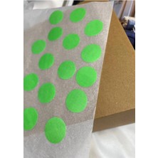 Bisaccia 3 cm - 50 Adet Tek Renk Yeşil Yuvarlak Boş Etiket Yazı Yazılabilir Işaret Küçük Sticker