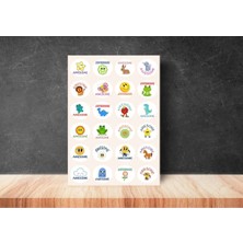 Casalinghi Ingilizce Karışık Aferin Okul Kurs Ödül Etiketi Yuvarlak Mat Çıkartma Reward Sticker 4 cm (90 Adet)